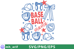 Baseball Mama Hand-Drawn SVG PNG Design Product Image 1