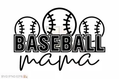 Baseball Game Day PNG, Baseball Mama SVG T-shirt Design Product Image 1