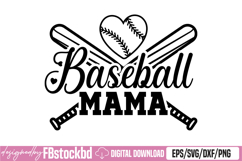 Baseball Mama svg design Product Image 1