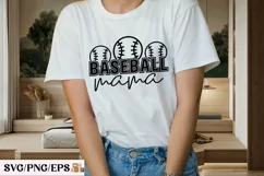 Baseball Game Day PNG, Baseball Mama SVG T-shirt Design Product Image 3