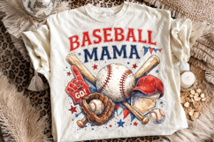 Retro Baseball Mama PNG, Baseball Game Day PNG, Sports Mom Product Image 1