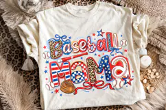 Baseball Mama Leopard PNG, Baseball Game Day PNG, Sports Mom Product Image 1