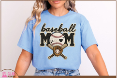 Retro faux knit baseball Mom, faux knit vintage baseball Mom Product Image 3