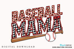 Baseball Mama PNG, Baseball Coquette PNG, Baseball Bow PNG Product Image 1