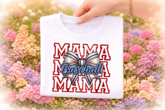 Baseball Mama Coquette Bow PNG Product Image 2