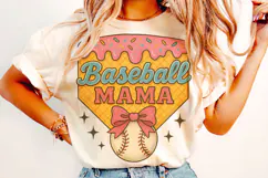 Baseball Ice Cream Drip PNG, Baseball Mama PNG, Game Day PNG Product Image 2