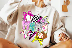 Baseball PNG Sublimation, Preppy Baseball Mama PNG, Game Day Product Image 1