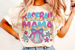 Baseball Mama Drip Png, Baseball Ice Cream Drip Png, Game Product Image 2