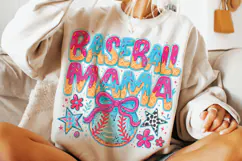 Baseball Mama Drip Png, Baseball Ice Cream Drip Png, Game Product Image 3