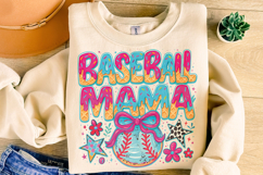 Baseball Mama Drip Png, Baseball Ice Cream Drip Png, Game Product Image 4