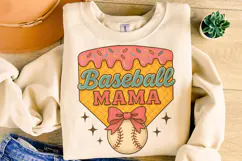 Baseball Ice Cream Drip PNG, Baseball Mama PNG, Game Day PNG Product Image 4