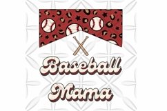 Baseball Mama Retro Leopard PNG I Baseball PNG Product Image 1