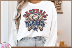 Retro Baseball Mama patch, vintage Baseball Mama patch png Product Image 1