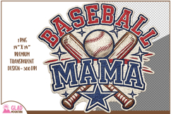 Retro Baseball Mama patch, vintage Baseball Mama patch png Product Image 2