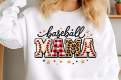 Baseball Mama PNG, Faux Yarn Baseball Product Image 2