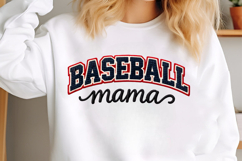Baseball Mama PNG, Faux Yarn Baseball Product Image 2
