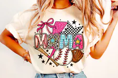 Baseball Mama PNG, Baseball Coquette PNG, Baseball Mom PNG Product Image 1