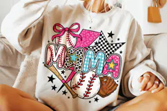 Baseball Mama PNG, Baseball Coquette PNG, Baseball Mom PNG Product Image 2