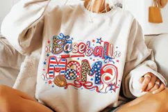 Baseball Mama Leopard PNG, Baseball Game Day PNG, Sports Mom Product Image 4