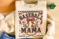 Retro Baseball, Baseball Mama PNG, Baseball PNG, Game Day Product Image 1