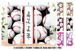 Baseball Tumbler Sublimation Wrap Bundle Product Image 1