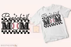 Retro Sport Mama SVG Baseball Mom SVG T-shirt Design Product Image 3