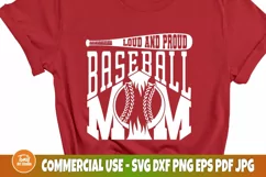 Baseball SVG, Proud Mom Svg, Baseball Ball Svg, Sports Shirt Product Image 3