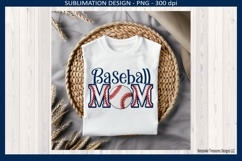 Baseball Mom Faux Embroidery - Spring Sports Sublimation PNG Product Image 2