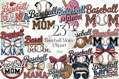 Baseball Mom Clipart Sublimation Product Image 1