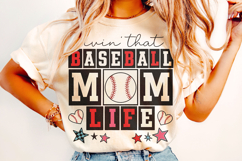 Retro Baseball Mom PNG, Baseball Mama PNG, Baseball PNG Product Image 2