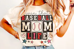 Retro Baseball Mom PNG, Baseball Mama PNG, Baseball PNG Product Image 2