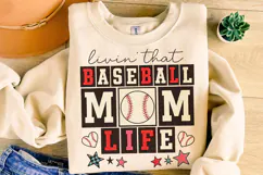 Retro Baseball Mom PNG, Baseball Mama PNG, Baseball PNG Product Image 1