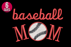 Baseball Mom Machine Embroidery Design - 6 sizes Product Image 2