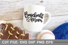 Baseball Mom, Baseball, Hand Lettered SVG Product Image 3