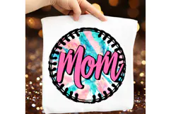 Baseball Mom PNG - Pink & Blue Glitter Png Product Image 1