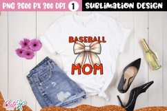 Baseball Mom Sublimation Design