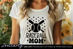 Baseball Mom SVG Cut File Softball SVG Sports SVG PNG EPS Product Image 2