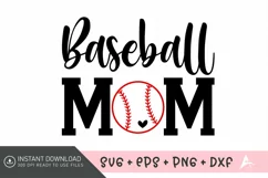 Baseball mom SVG Design, Sports SVG, Baseball Tournament SVG Product Image 1