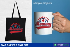 Baseball Mommy Svg Png | Mother&#039;s Day Png for Sublimation Product Image 3