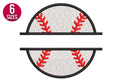 Baseball Monogram Machine Embroidery Design | Sport Art Product Image 1