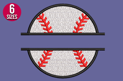 Baseball Monogram Machine Embroidery Design | Sport Art Product Image 2