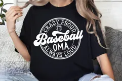 Crazy Proud Always Loud Baseball Oma SVG PNG Product Image 2