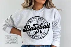 Crazy Proud Always Loud Baseball Oma SVG PNG Product Image 4