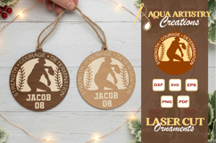 Baseball Player Ornament Laser Cut File Product Image 1