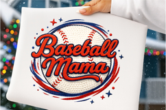 Baseball PNG, Faux Yarn Baseball PNG, Baseball Mama PNG, Product Image 3