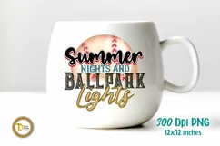 Baseball PNG-Summer Nights and Ballpark Lights Product Image 2