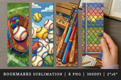 Baseball bookmarks printable sublimation bookmark design Product Image 1