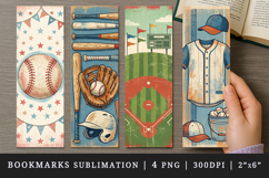 Baseball bookmarks printable sublimation bookmark design Product Image 1