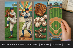 Baseball bookmarks printable sublimation bookmark design Product Image 1
