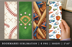 Baseball bookmarks printable sublimation bookmark design Product Image 1
